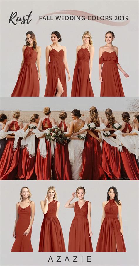 Rust Colored Bridesmaid Dresses And Gowns丨azazie Orange Bridesmaid