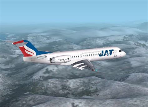Fs2002 Project Fokker F100 In The Livery Of Jat Yugoslav Airlines