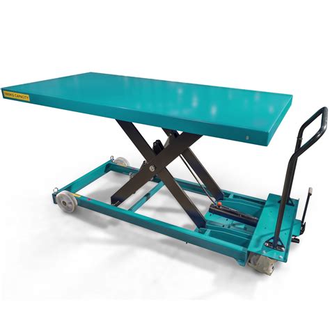 1000kg Scissor Lift Table 2m X 1m Platform Manual Llm Handling