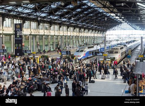 Interior Of Gare De Lyon Railway Station Paris France Stock Photo