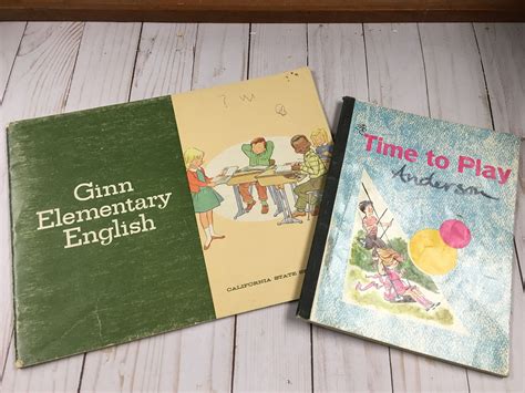 2 Vintage Elementary School Textbooks Workbooks 1960s Etsy