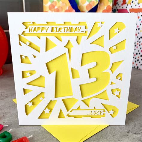 Personalised Kids 13th Birthday Card By Whole In The Middle