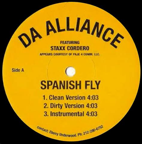 Spanish Fly By Da Alliance Vinyl 1997 Crazy Hood Productions In Miami