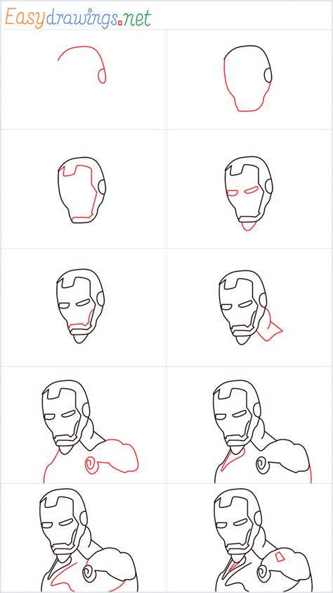 Man Drawing Easy Step By Step 45 How To Draw Iron Man Easy Step By