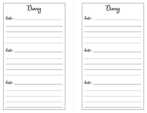 Printable Diary Template Business Psd Excel Word Pdf