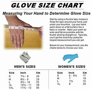 Glove Size Chart Professional Safety Supply
