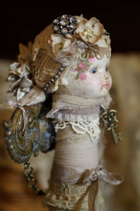 Artaltered Doll Ooak Handmade Antique Looking Assemblage Art Dolls