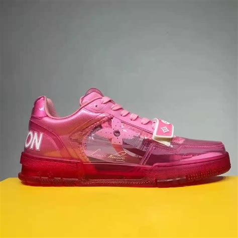 Louis Vuitton Lv Unisex Lv Trainer Sneaker Pink Monogram Mix Of