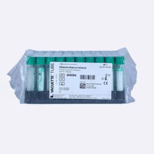 BD Vacutainer Heparin Blood Collection Tube 4 Ml 1375 Green Cap 100pcs