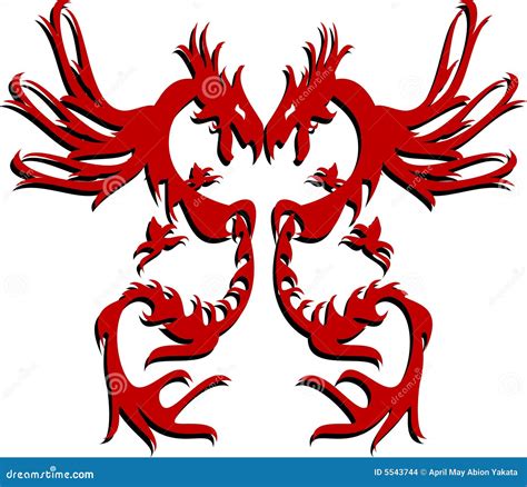 Twin Dragons Stock Images Image 5543744