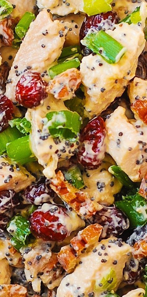 Cranberry Pecan Chicken Salad With Poppy Seed Dressing Also Great For