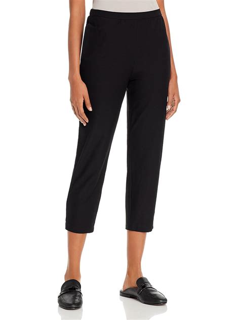 Buy Eileen Fisher Petites Pocket Tapered Ankle Pants Black At 50 Off
