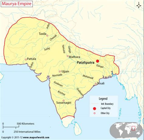Mauryan Empire Map