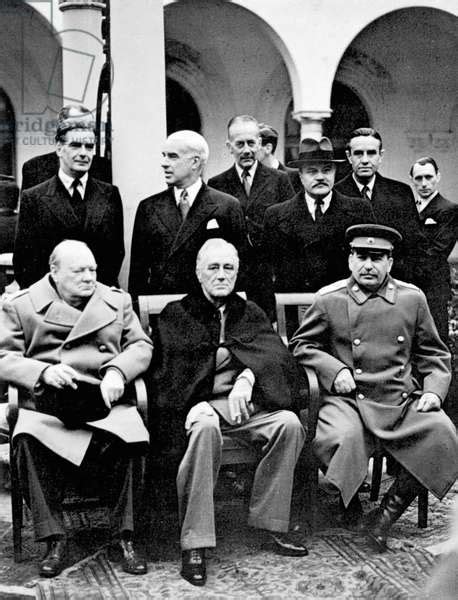 Image Of Yalta Conference 1945 Winston Churchill Franklin D