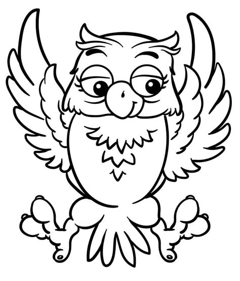 Cartoon Owl Coloring Page Download Print Or Color Online For Free
