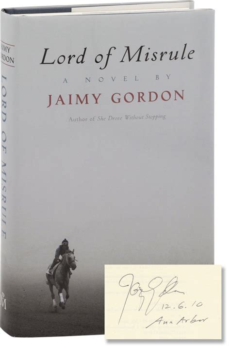 Lord Of Misrule Jaimy Gordon First Edition