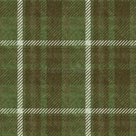 Muted Green Winter Woven Plaid Texture Seamless Woolen Scottish Style