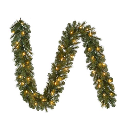 9 Ft Pre Lit Led Wesley Pine Garland X 170 Tips With 60 Ul Plug In