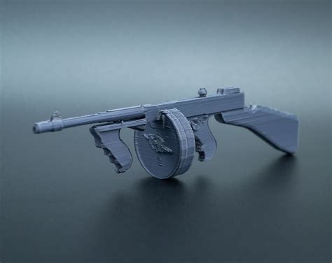 11 American Thompson Submachine Gun Replica Ww2 Woodmodel Party