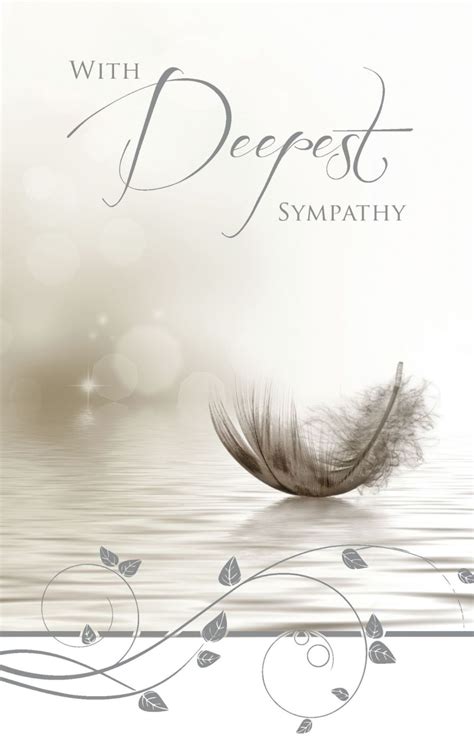 Stylish Sympathy Card With Deepest Sympathy Beautiful Sympathy Card