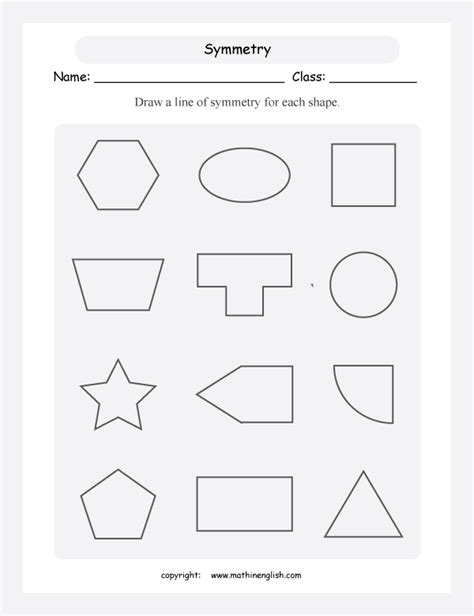 Symmetrical Shapes Worksheets 99worksheets