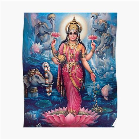 Goddess Lakshmi Poster For Sale By Onodera Redbubble