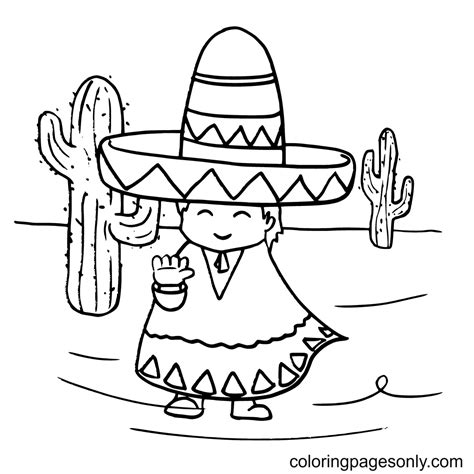Sombreros Mexicanos Para Colorear