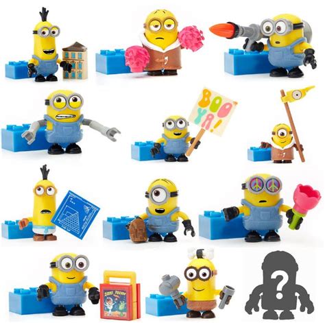 Minions Series 4 Complete Set Of 12 Mega Bloks Mini Figures Despicable