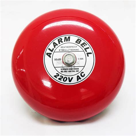 Ac 220v 150mm 6 Inch Weather Proof Fire Alarm Round Shape Electric