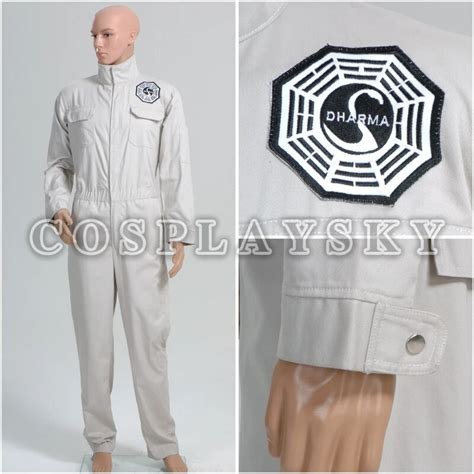 Lost Dharma Initiative Cosplay Jumpsuit Costume Uniform Halloween Party