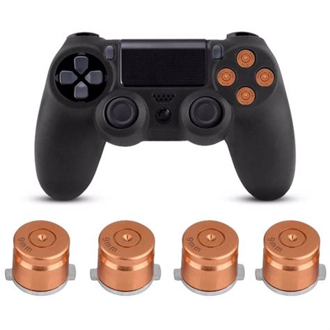 4pcs Mini Gold Metal Bullet Button For Sony Ps4 9mm Game Console