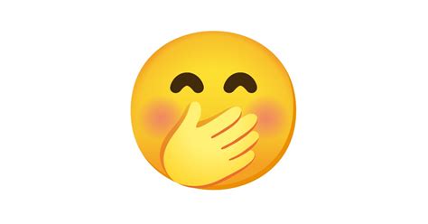 Smileys & people category : 🤭 Face With Hand Over Mouth Emoji