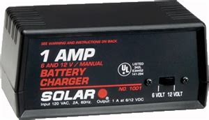 Find charger 12v solar now! Solar 1001 Portable 1 Amp 6/12 Volt Battery Charger ...