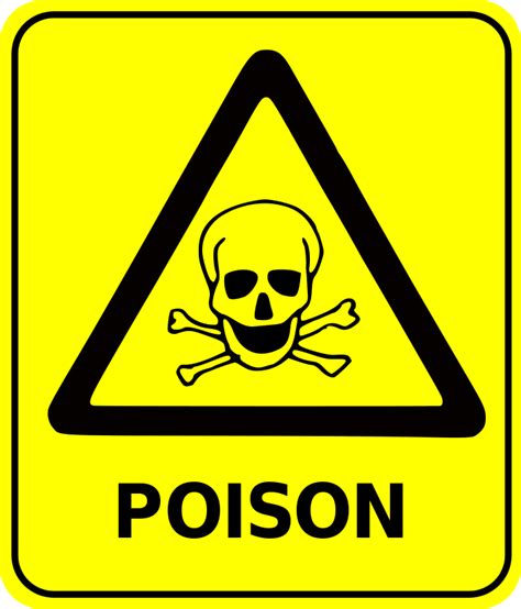 Yellow Poison Warning Sign Toxic Friends Pet Safety Poison