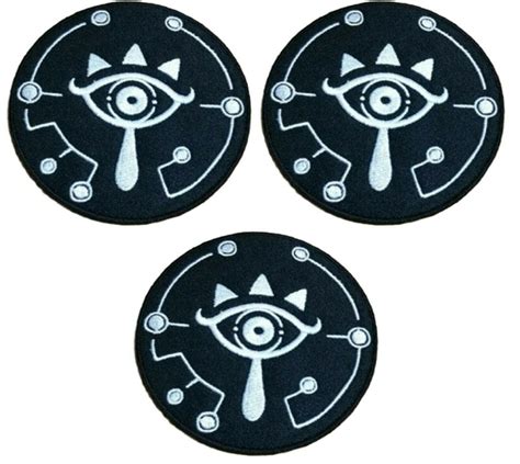 Legend Of Zelda Sheikah Eye 35 In Diameter Embroidered Iron On Patch