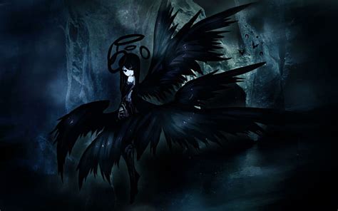 1170x2532px Free Download Hd Wallpaper Anime Black Angel Girl In