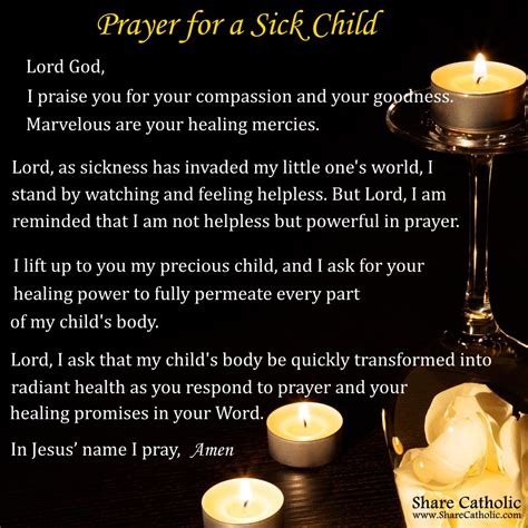 Prayer For A Sick Child