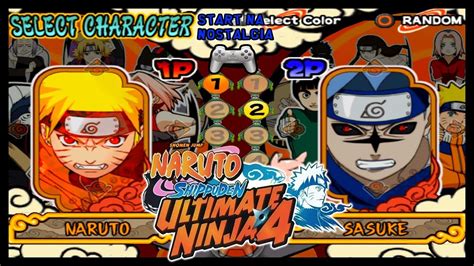 Naruto Shippuden Ultimate Ninja 4 Ps2 Lista De Todos Os Personagens