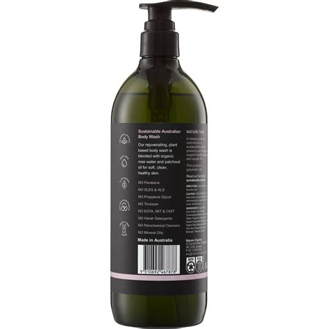 Oc Naturals Body Wash Rejuvinating Rose Patchouli 725ml Woolworths