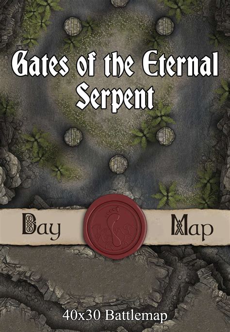40x30 Battlemap Gates Of The Eternal Serpent Seafoot Games