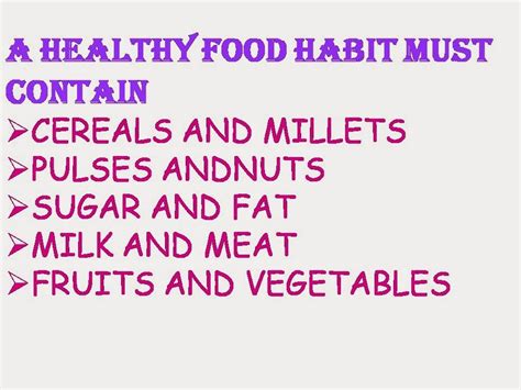 Anisha Healthy Food Habit Power Point Presentation