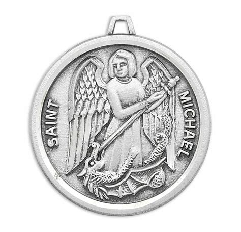 saint michael round sterling silver medal buy religious catholic store