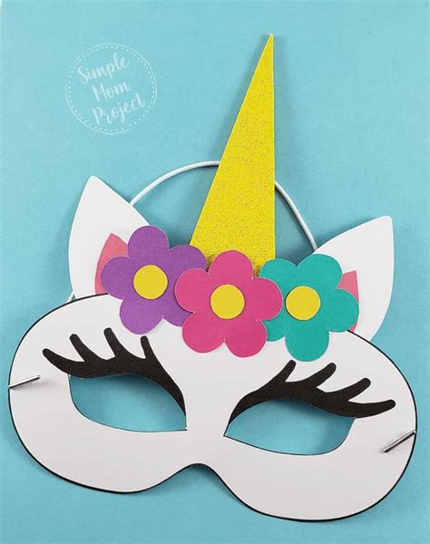 Click On This Post For Diy Free Printable Unicorn Mask Templates With