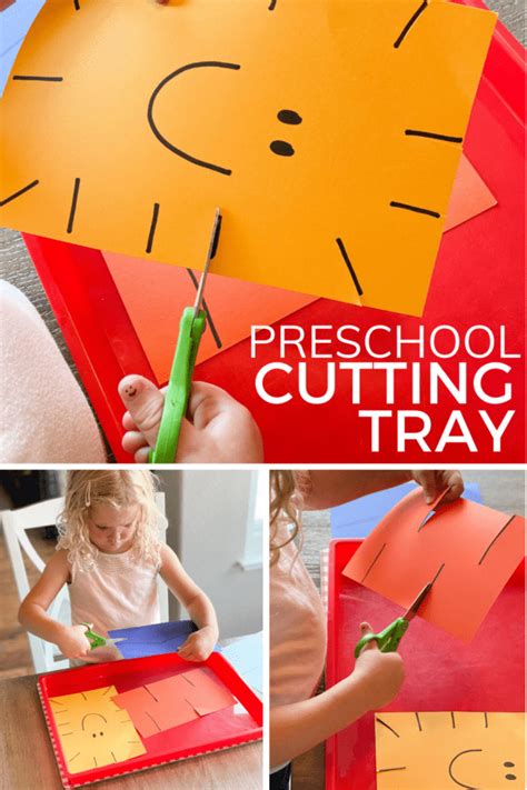 Simple Cutting Tray Preschool Scissor Skills Activity Toddler Approved