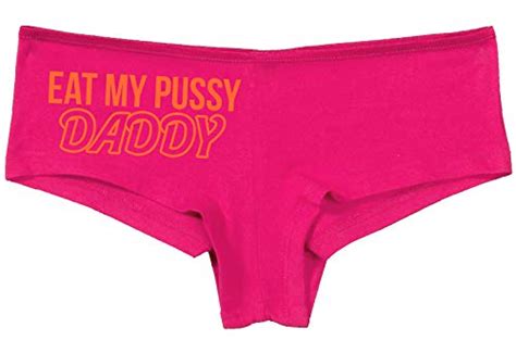 Knaughty Knickers Eat My Pussy Daddy Oral Sex Lick Me Hot Pink Underwe