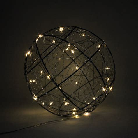 Small 40 Led Wire Ball Battery Operated Lights Warm White