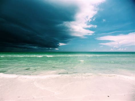 Beach Seascape And Sky In Florida Image Free Stock Photo