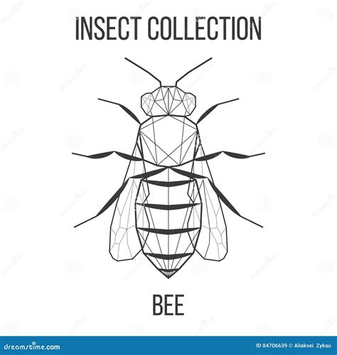 Geometric Bee Icon Stock Illustration Illustration Of Isolated 84706639