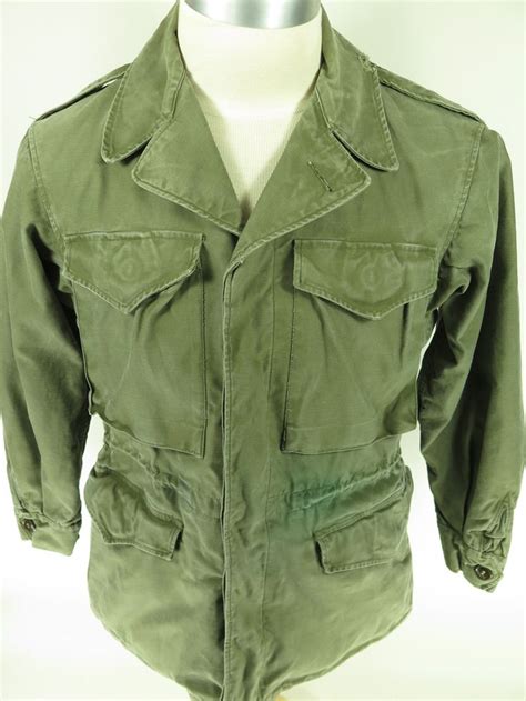 Vintage Wwii Era M 1943 Field Jacket With Wool Handwarmer Lower Pockets
