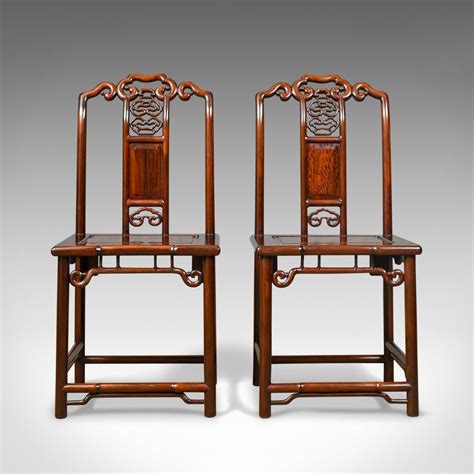 Antiques Atlas Pair Of Chinese Hall Chairs Traditional Rosewood